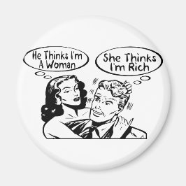 Hij denkt dat ze denkt magneet