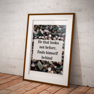 Hij die niet voor wijsheid poster citeert