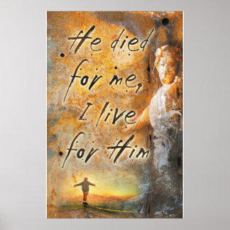 HIJ DIENDE VOOR MIJ - Jezus Christus Religieus Pos Poster