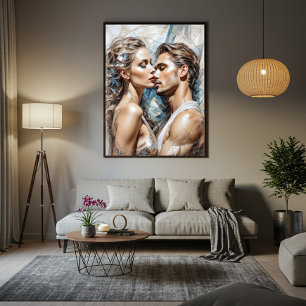 Hij en Zij: Minimalistische Verbinding Poster