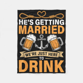 Hij Gaat Trouwen Funny Bruidsjonkers Bachelorfeest Fleece Deken