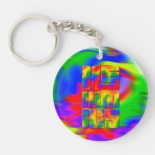 Hij gaf hem zijn voornaamwoorden regenboog stropda sleutelhanger