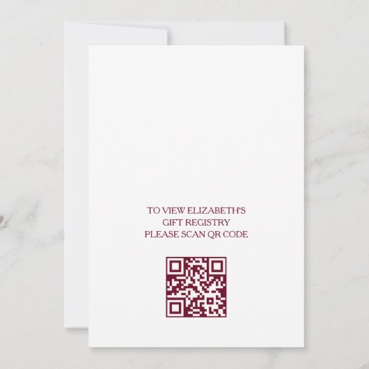 Hij Geeft Haar Vlinders | Qr Code Bruidsfeest Kaart (Achterkant)