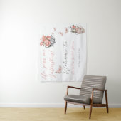 Hij geeft me Butterflies Tea Floral Shower Backdro Wandkleed (In situ)