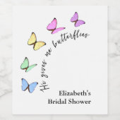 Hij Geeft Me Vlinders Bruids Shower Wijn Etiket (Enkel label)