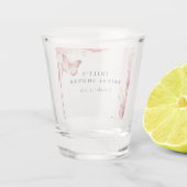 Hij Geeft Me Vlinders Bruidsfeest Shot Glas (Achterkant)