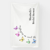 Hij Geeft Me Vlinders Bruidsfeest Spandoek (Verticaal)