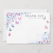 Hij Geeft Me Vlinders Bruiloft Feest Bedankkaart (Voorkant)