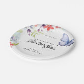 Hij Geeft Me Vlinders Bruiloftsfeest Papieren Bordje (Gekanteld)