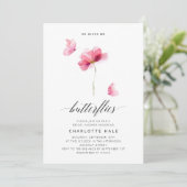 Hij geeft me vlinders roze Vrijgezellenfeest Kaart (Staand voorkant)