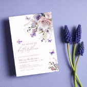 Hij geeft me vlinders stoffig Paarse Vrijgezellenf Kaart