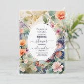 Hij geeft me vlinders stoffig Paarse Vrijgezellenf Kaart (Staand voorkant)