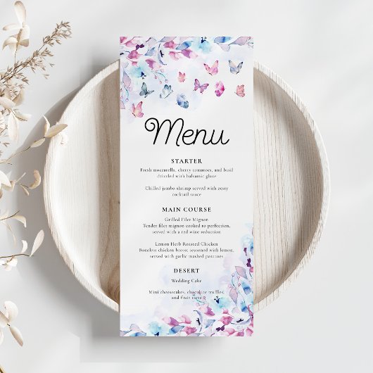 Hij geeft me vlinders Vrijgezellenfeest Menu