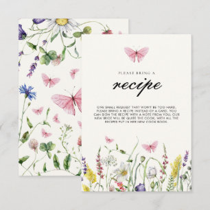 Hij geeft me vlinders Vrijgezellenfeest recept Informatiekaartje