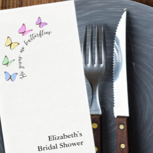 Hij geeft me vlinders Vrijgezellenfeest Servet