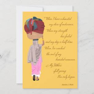 Hij geeft meer eer, Christelijke kaart van hoop