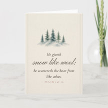 Hij Geeft Sneeuw Als Wol Psalm 147 Winter Kaart