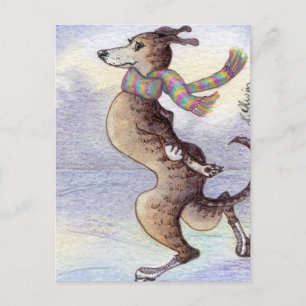 Hij genoot van de wind door zijn oren briefkaart