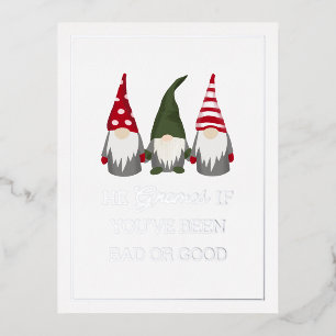 Hij gnomen als je slechte of goede Folie hebt geha Feestdagen Briefkaart