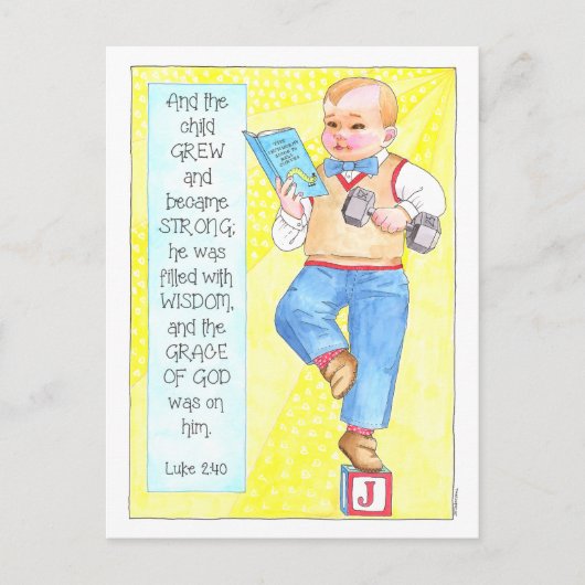 Hij groeide op in het Inspirerend Briefkaart van S (Voorkant)