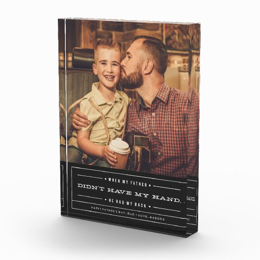 Hij had mijn back Vaderdag fotoblok (Rechts)