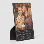 Hij had mijn rug Vaderdag plaque Fotoplaat (Zijkant)