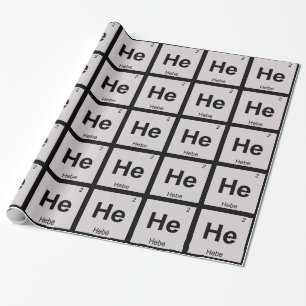 Hij - Hebe Godin Chemie Periodiek Systeem Symbool Cadeaupapier
