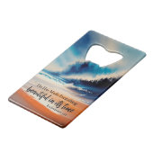 Hij heeft alles mooi flesopener gemaakt kredietkaart flessenopener (Voorkant Gekanteld)