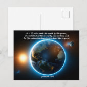 Hij heeft de aarde gemaakt: God en de schepping Briefkaart (Voorkant / Achterkant)