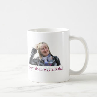 Hij heeft een beetje een loopje gemaakt koffiemok