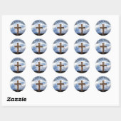 Hij heeft een rigoureus dwarse hemel ronde sticker (Vel)