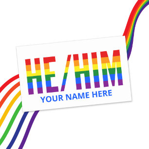 Hij heeft hem uitgesproken in LGBTQ Rainbow Pride  Rechthoekige Sticker