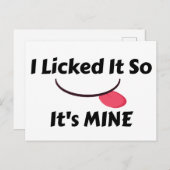 Hij heeft het gelicentieerd, dus het is MINE Briefkaart (Voorkant / Achterkant)