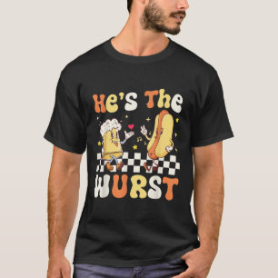 Hij heeft het Wurst Retro Sausage Beer cadeau voor T-shirt