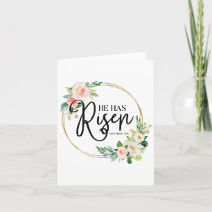 Hij heeft Matthew 286 Flora Christelijk Pasen Kaart
