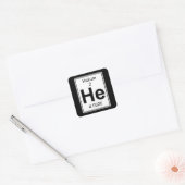 Hij - Helium Vierkante Sticker (Envelop)