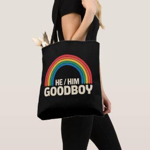 Hij Hem Goede Jongen Regenboog LGBTQ Gay Pride Bon Draagtas