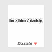 Hij / Hem / Papa Sticker (Vel)