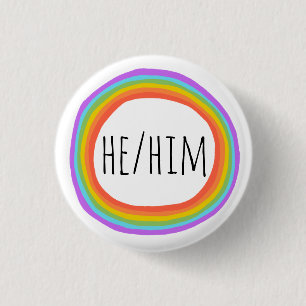 HIJ/HEM Pronounounge Colorful Rainbow Circle Butto Ronde Button 3,2 Cm