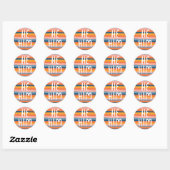 HIJ/HEM Pronouns Stripes Handlettering Sheet of Ronde Sticker (Vel)