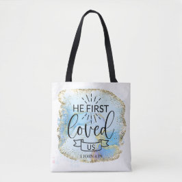 Hij hield voor het eerst van ons draagtas