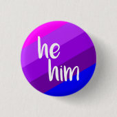 Hij/hij Pronoun Badge Ronde Button 3,2 Cm (Voorkant)