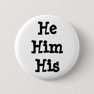 Hij/hij/zijn ronoun Button