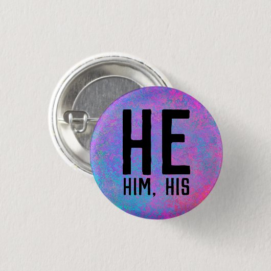 Hij, hij, zijn woordvoerders ronde button 3,2 cm (Voorkant /achterkant)