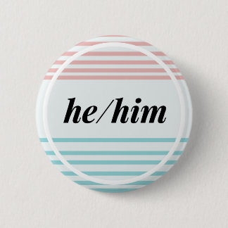 Hij/him Gender Pronoun Button Diversiteit LGBTQ Pr