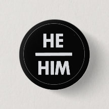 Hij/Him Pronoun Button