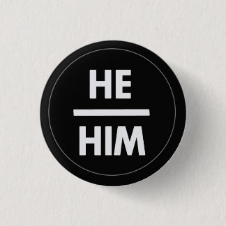 Hij/Him Pronoun Button