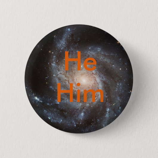Hij Him pronoun pin Ronde Button 5,7 Cm (Voorkant)