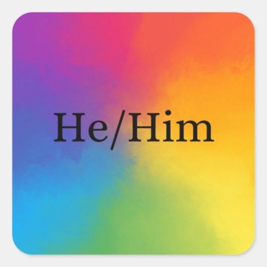 Hij/Him Pronoun Sticker (Voorkant)