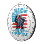 Hij houdt van een President Dartbord (Voorkant Rechts)